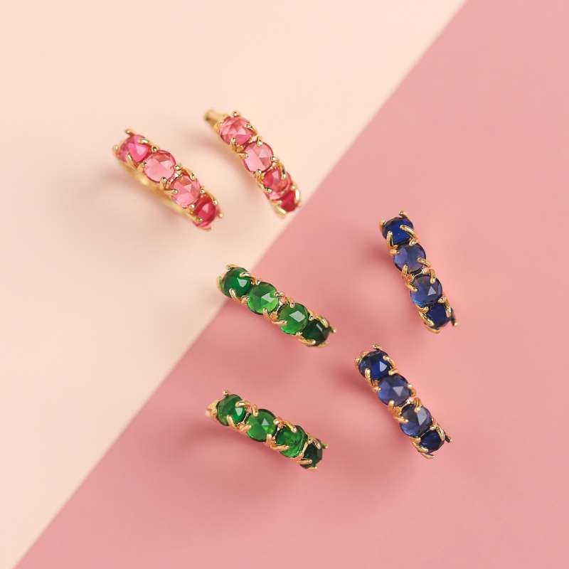 Birthstone Rings on a mannequin hand