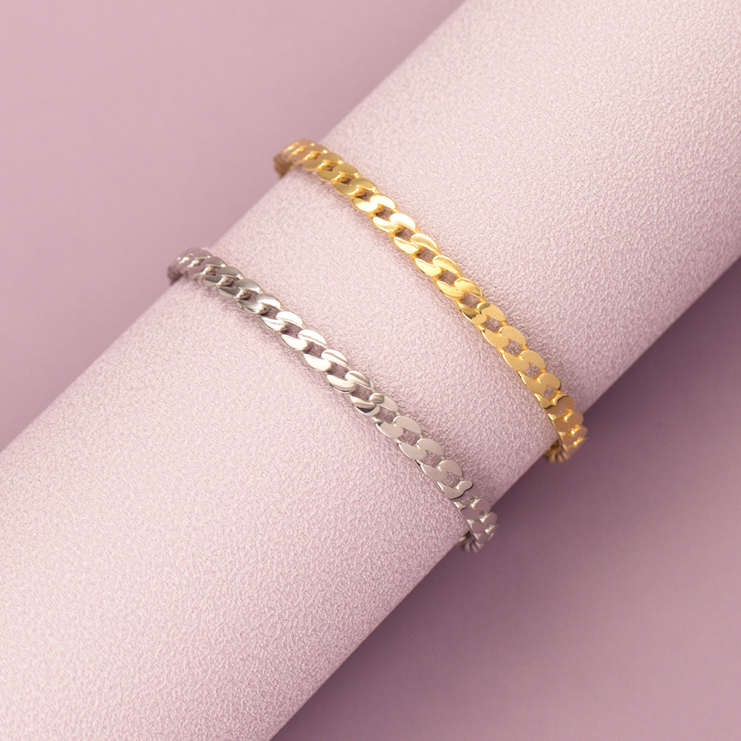 Silver and Gold Chain Bracelets