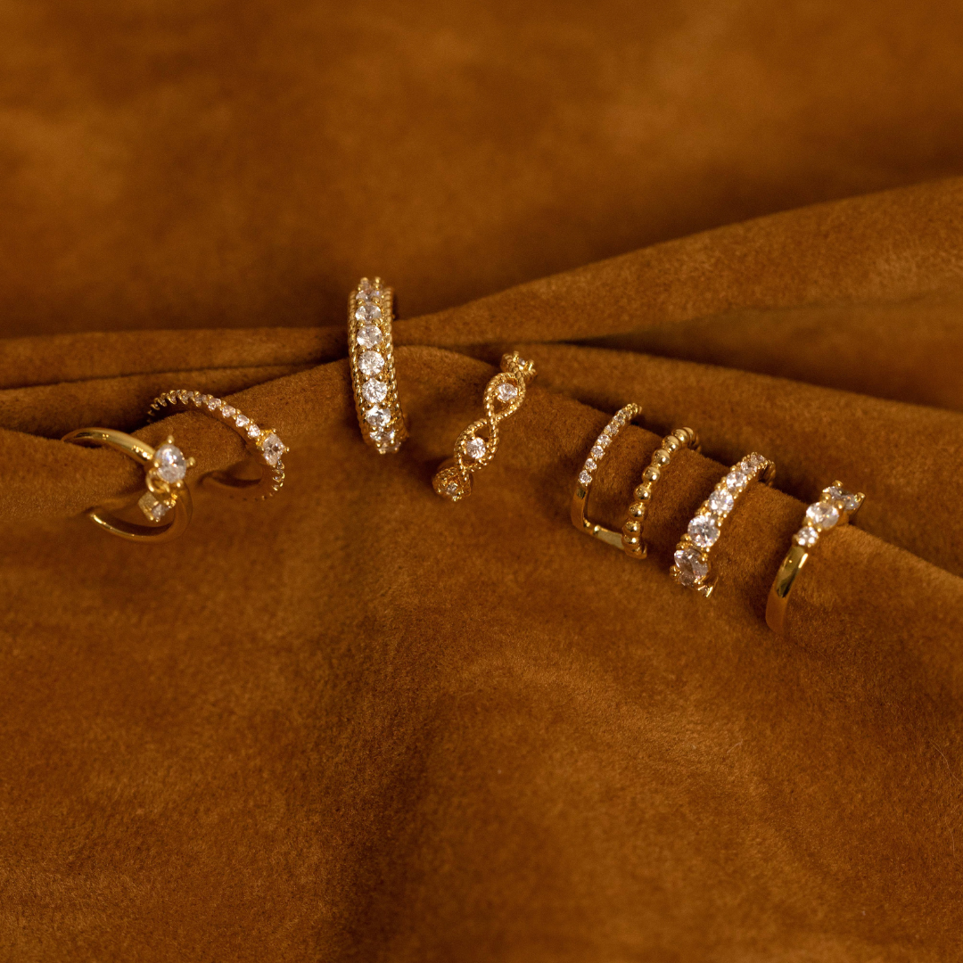 Edgy yet Elegant Gold Ear Cuffs