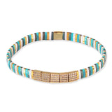 TAI JEWELRY Bracelet Aqua Gleam Pave Tila Bracelet