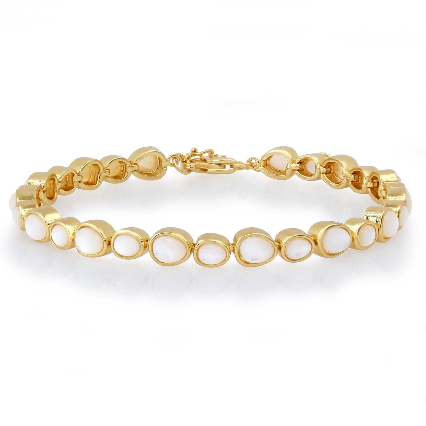 TAI JEWELRY Bracelet Bezel Set Mother of Pearl Tennis Bracelet