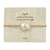 TAI JEWELRY | Birthstone Baroque Pearl Bracelet | Bracelet |