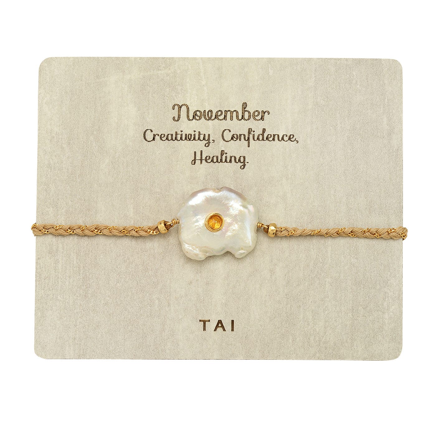 TAI JEWELRY | Birthstone Baroque Pearl Bracelet | Bracelet |