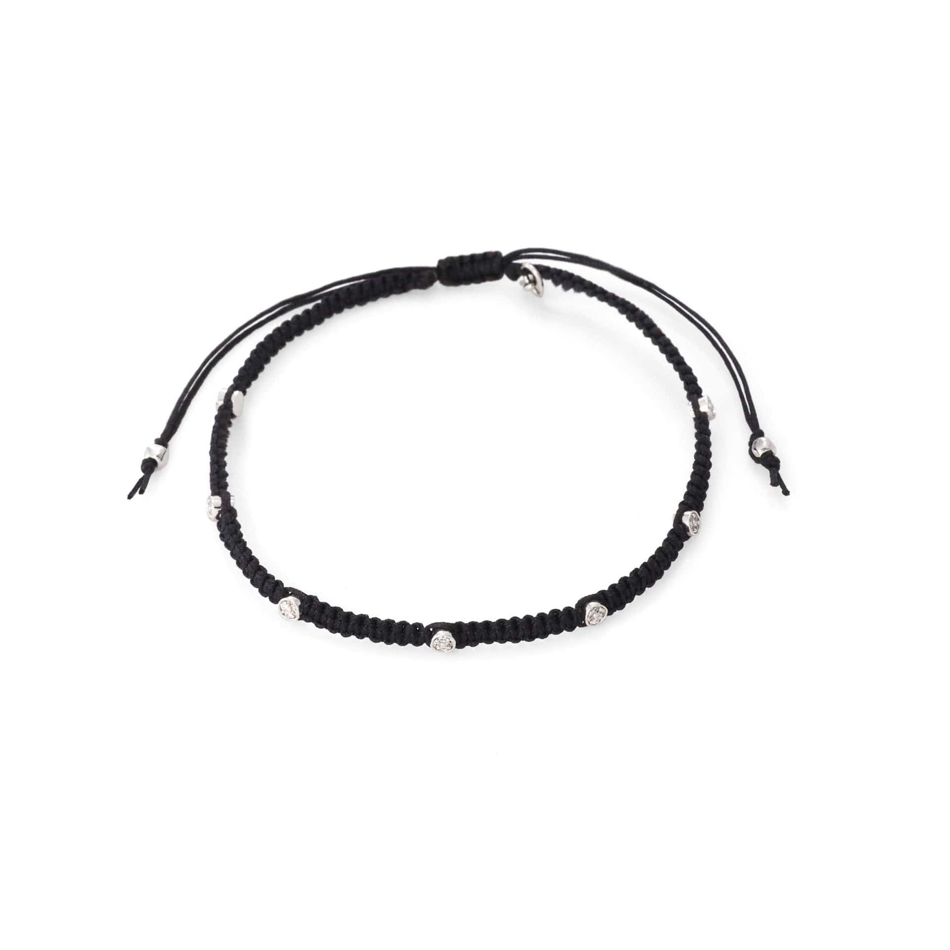 TAI JEWELRY Bracelet Braided Bezel Cz Bracelet