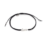 TAI JEWELRY Bracelet SILVER / BLACK Braided "Love" Bracelet