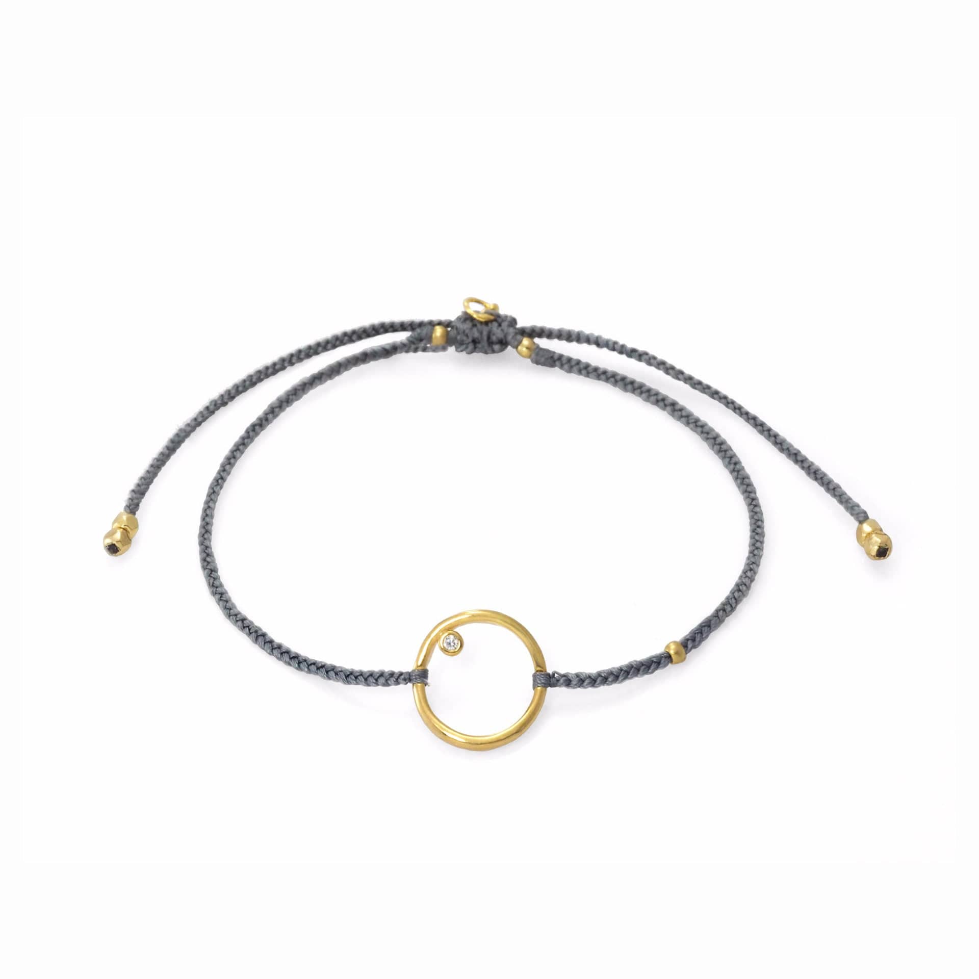 TAI JEWELRY | Open Circle Braided Charm Bracelet | Bracelet |