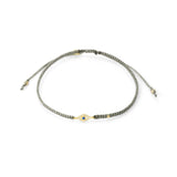 TAI JEWELRY | Braided Silk Cord Bracelet With Mini Evil Eye | Bracelet |