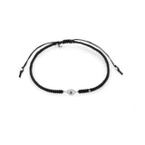 TAI JEWELRY | Braided Silk Cord Bracelet With Mini Evil Eye | Bracelet |