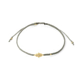 TAI JEWELRY | Braided Silk Cord Bracelet With Mini Hamsa | Bracelet |