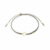 TAI JEWELRY | Braided Silk Cord Bracelet With Mini Horseshoe | Bracelet |