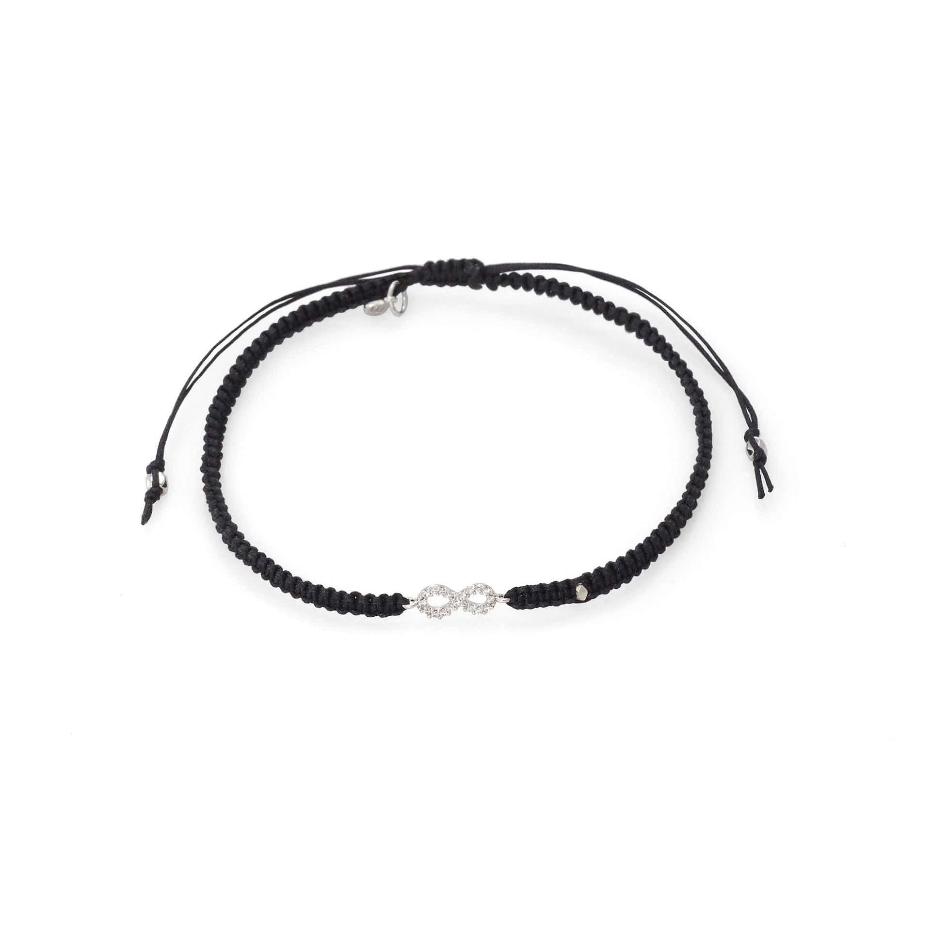 TAI JEWELRY | Braided Silk Cord Bracelet With Mini Infinity | Bracelet |