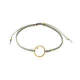 TAI JEWELRY | Braided Silk Cord Bracelet With Open Circle | Bracelet |