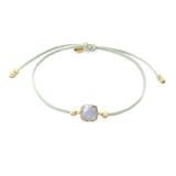 TAI JEWELRY Bracelet MINT Braided Square Charm Bracelet
