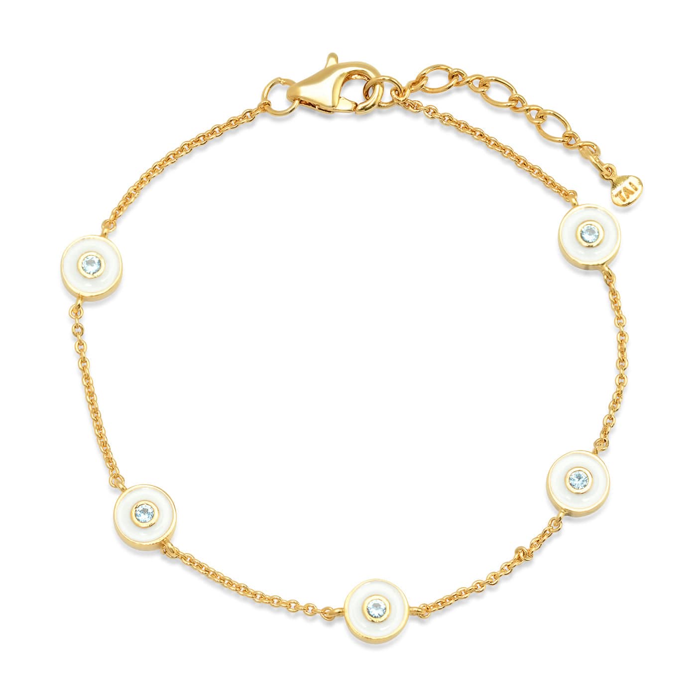 TAI JEWELRY | Circle Enamel Chain Bracelet | Bracelet |
