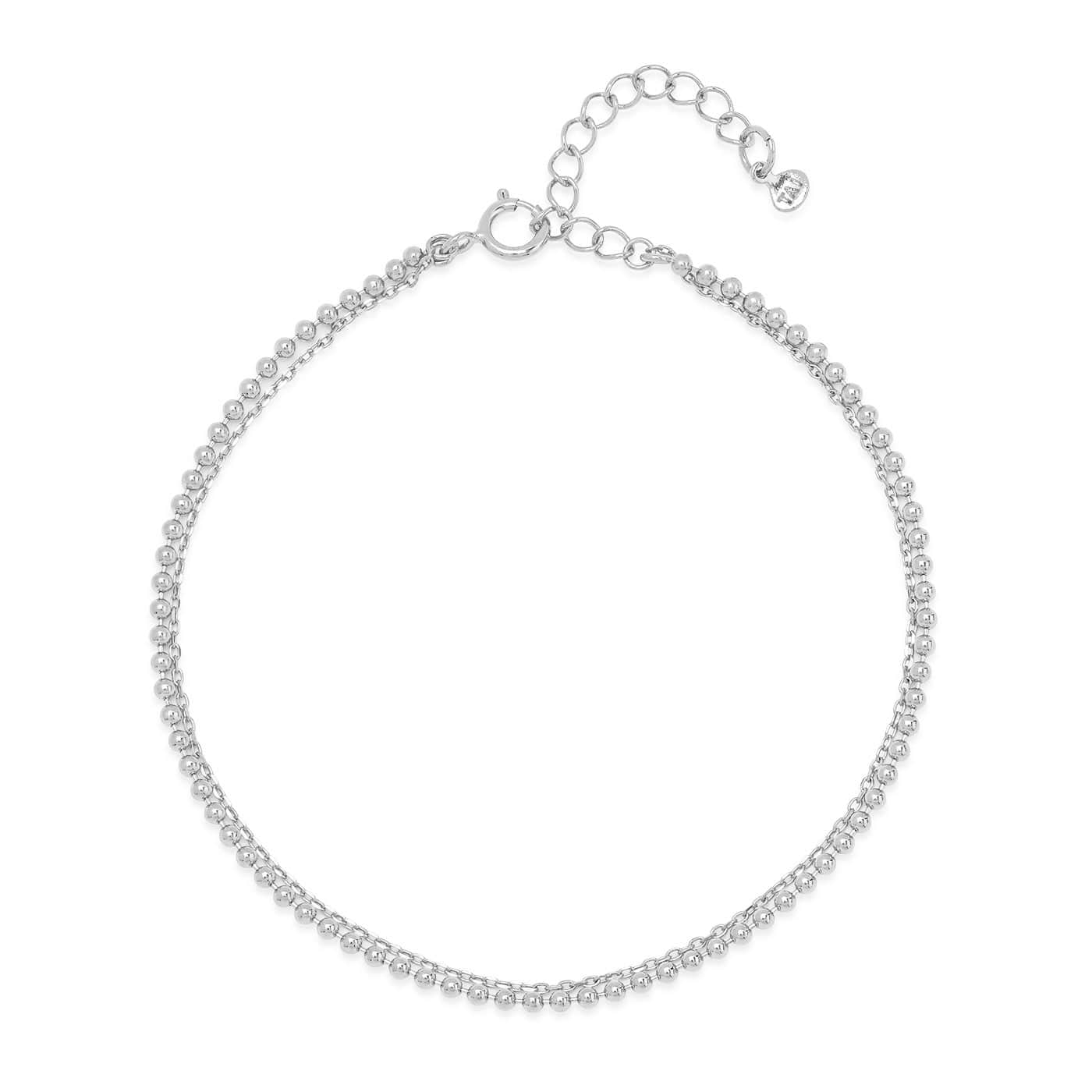 TAI JEWELRY Bracelet Silver Double Chain Bracelet