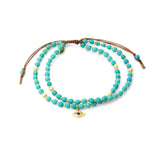 TAI JEWELRY | Double Strand Evil Eye Beaded Bracelet | Bracelet |