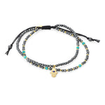 TAI JEWELRY | Double Strand Hamsa Charm Bracelet | Bracelet |