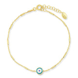 TAI JEWELRY | Enamel Evil Eye Bar Chain Bracelet | Bracelet |