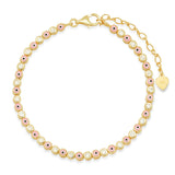 TAI JEWELRY Bracelet Pink Enamel Evil Eye Gold Bracelet