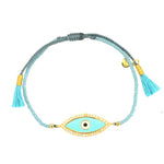TAI JEWELRY | Enamel Evil Eye Tassel Bracelet | Bracelet |