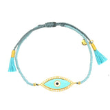 TAI JEWELRY | Enamel Evil Eye Tassel Bracelet | Bracelet |