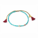 TAI JEWELRY | Evil Eye Tassel Beaded Bracelet | Bracelet |