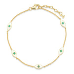 TAI JEWELRY | Evil Eye Enamel Chain Bracelet | Bracelet |