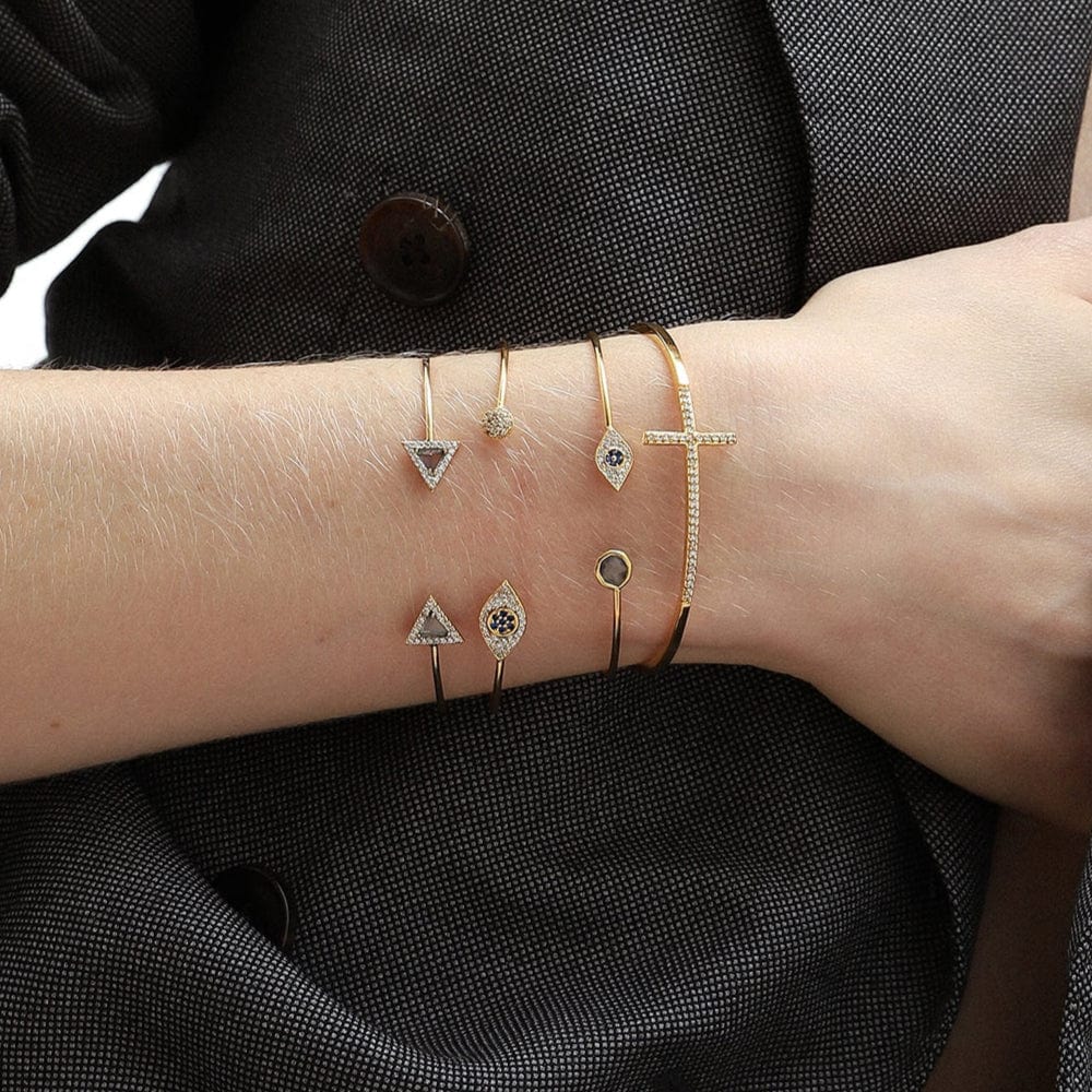 TAI JEWELRY | Evil Eye Open Cuff Bracelet | Bracelet |