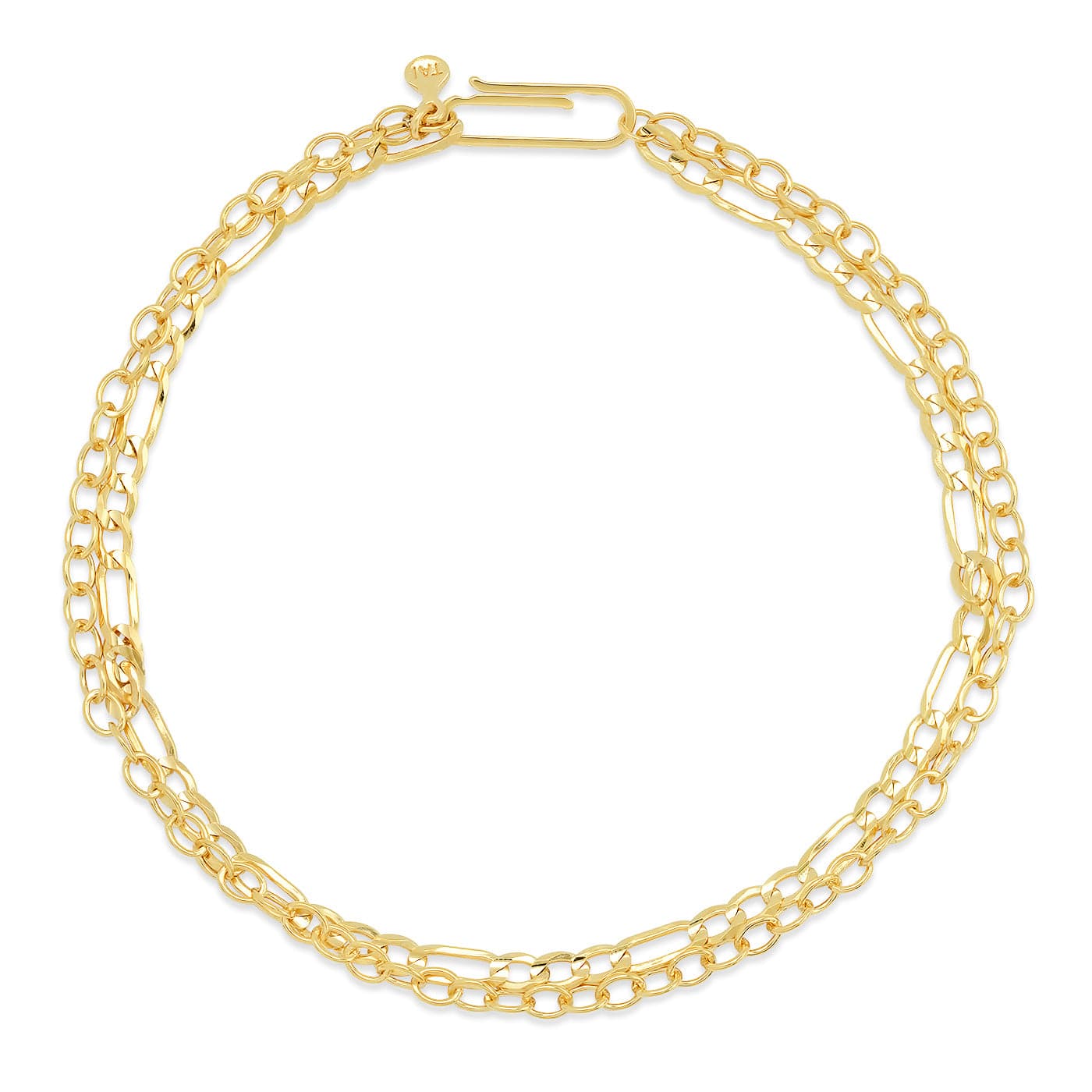 TAI JEWELRY | Figaro Double Chain Bracelet | Bracelet |