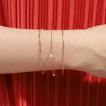 TAI JEWELRY Bracelet Freshwater Pearl Delicate Chain Bracelet