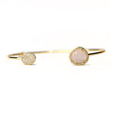 TAI JEWELRY | Glass With Pave Cuff Bracelet | Bracelet |