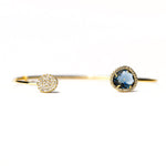 TAI JEWELRY Bracelet GOLD-MONTANA Glass With Pave Cuff Bracelet