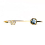TAI JEWELRY | Glass With Pave Cuff Bracelet | Bracelet |