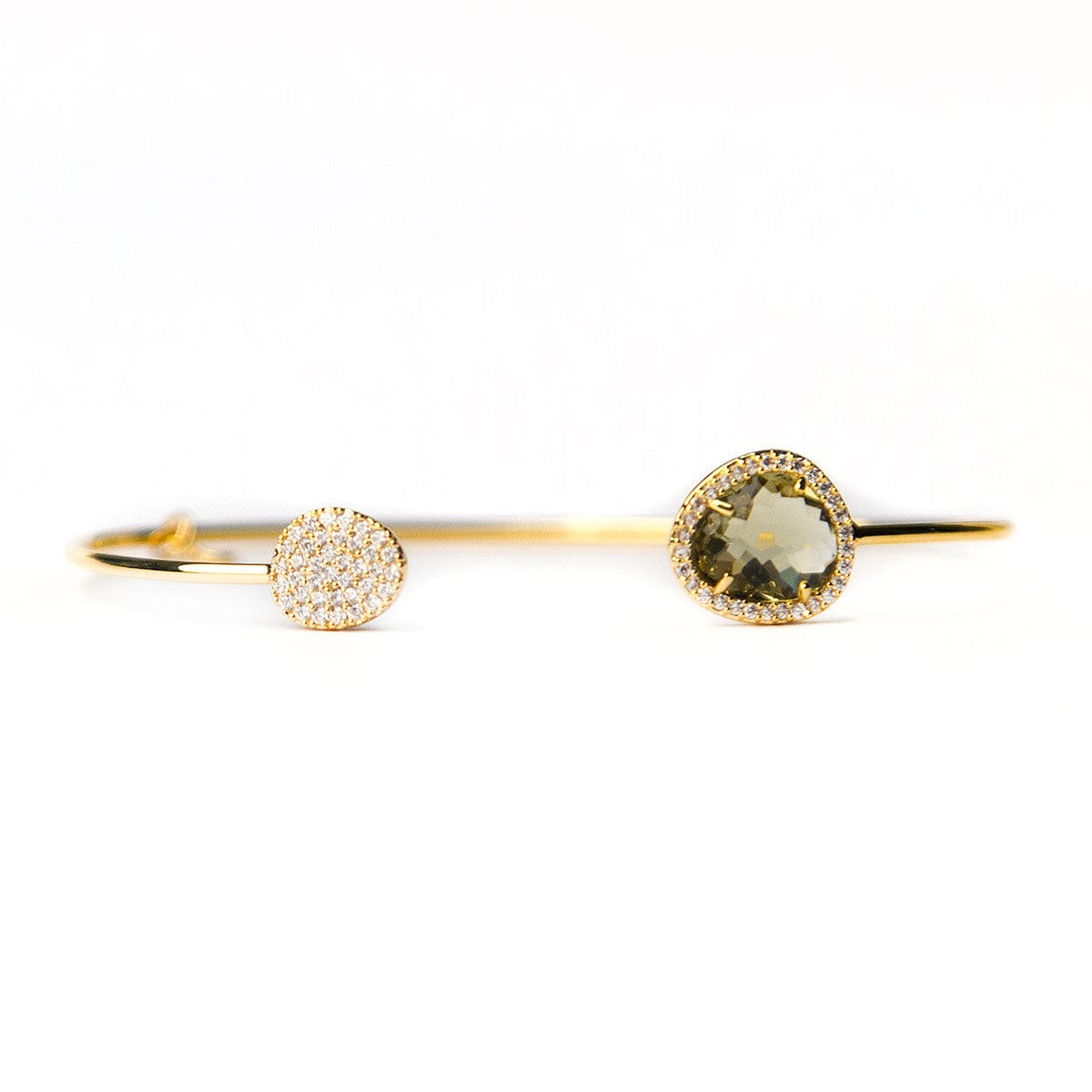 TAI JEWELRY | Glass With Pave Cuff Bracelet | Bracelet |