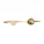 TAI JEWELRY | Glass With Pave Cuff Bracelet | Bracelet |