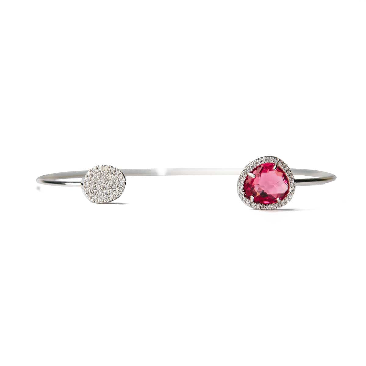 TAI JEWELRY | Glass With Pave Cuff Bracelet | Bracelet |