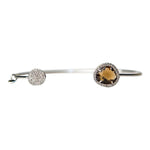 TAI JEWELRY | Glass With Pave Cuff Bracelet | Bracelet |