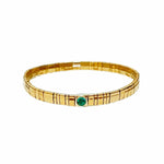 TAI JEWELRY | Gold Tila Bead Stretch Bracelet with Stone Accent | Bracelet |