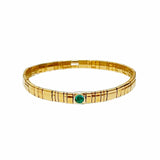 TAI JEWELRY | Gold Tila Bead Stretch Bracelet with Stone Accent | Bracelet |