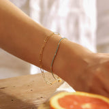 TAI JEWELRY Bracelet Hammered Paper Clip Chain Bracelet