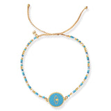 TAI JEWELRY | Adjustable Beaded Bracelet With Bold Evil Eye Centerpiece | Bracelet |