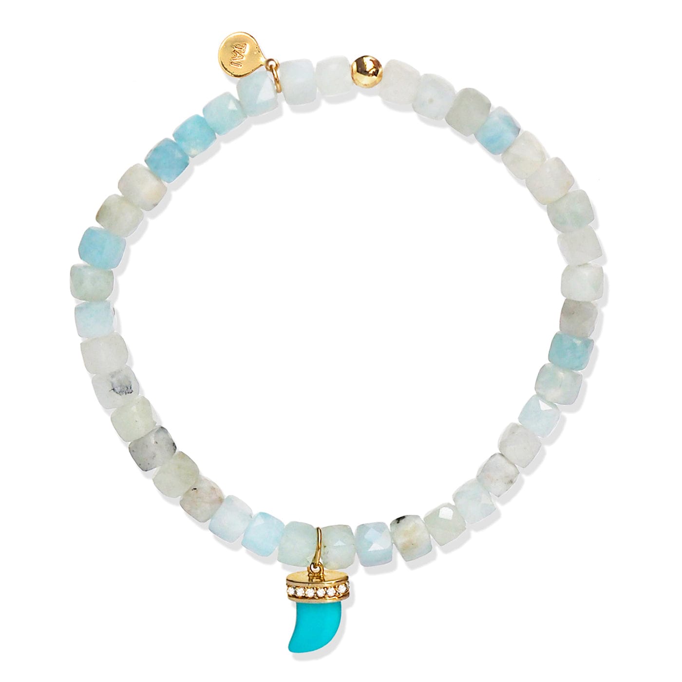 TAI JEWELRY Bracelet Horn Handmade Beaded Stretch Bracelet With Dangle Accent