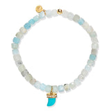 TAI JEWELRY Bracelet Horn Handmade Beaded Stretch Bracelet With Dangle Accent