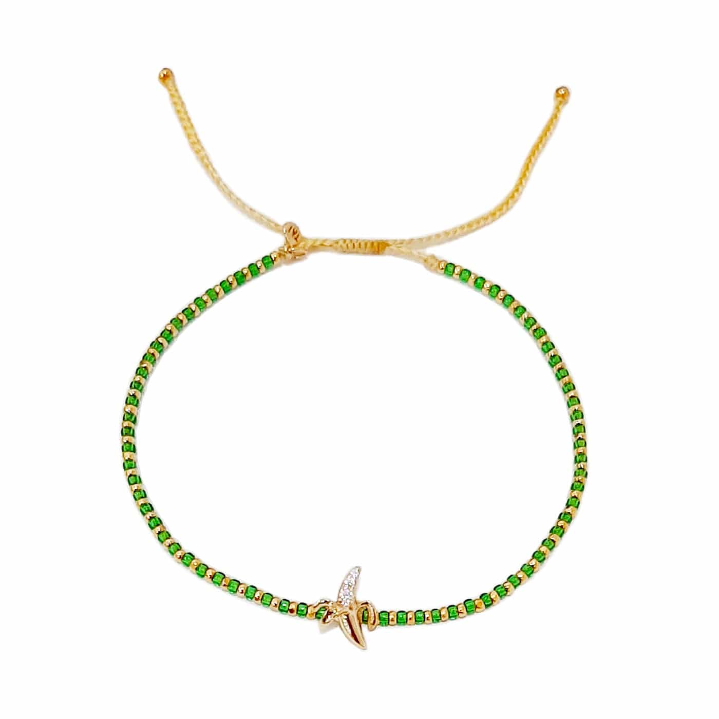 TAI JEWELRY | Handmade Bracelet With Pave CZ Banana Charm | Bracelet |