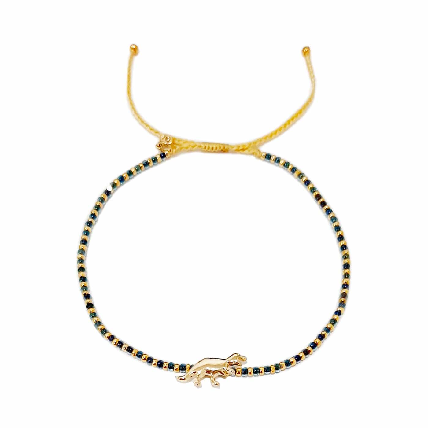 TAI JEWELRY | Handwoven Bracelet With Dinosaur Charm | Bracelet |