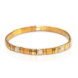 TAI JEWELRY | Handmade Gold Tila Bead Bracelet With Scattered Stone | Bracelet |