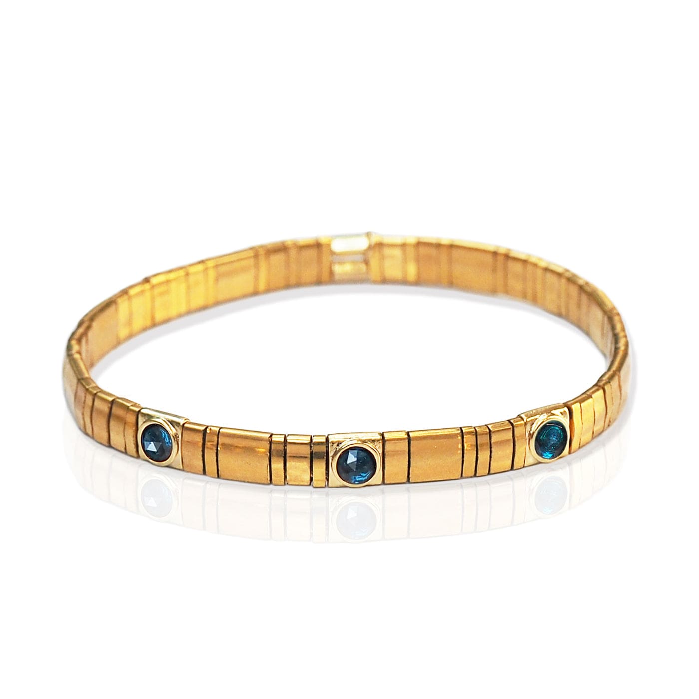 TAI JEWELRY | Handmade Gold Tila Bead Bracelet With Scattered Stone | Bracelet |