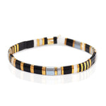 TAI JEWELRY | Handmade Marbleized Tila Beaded Stretch Bracelet | Bracelet |
