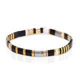 TAI JEWELRY | Handmade Marbleized Tila Beaded Stretch Bracelet | Bracelet |