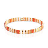 TAI JEWELRY | Handmade Marbleized Tila Beaded Stretch Bracelets | Bracelet |